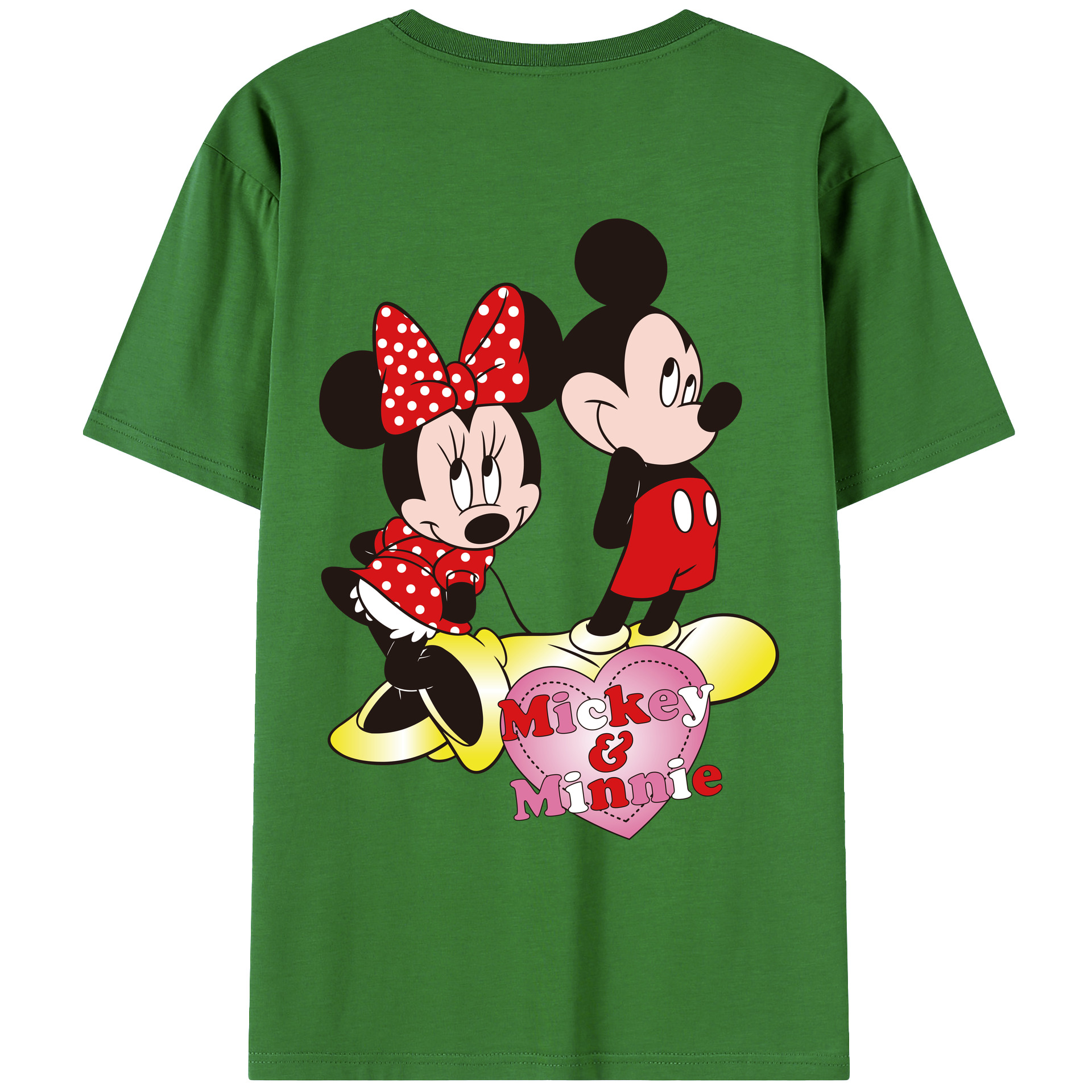 （画像用） ミッキーマウス Mickey Mouse レディース半袖Tシャツ(バックプリント)